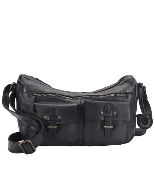 Lloyd Baker Gray Loulia Leather Crossbody Bag