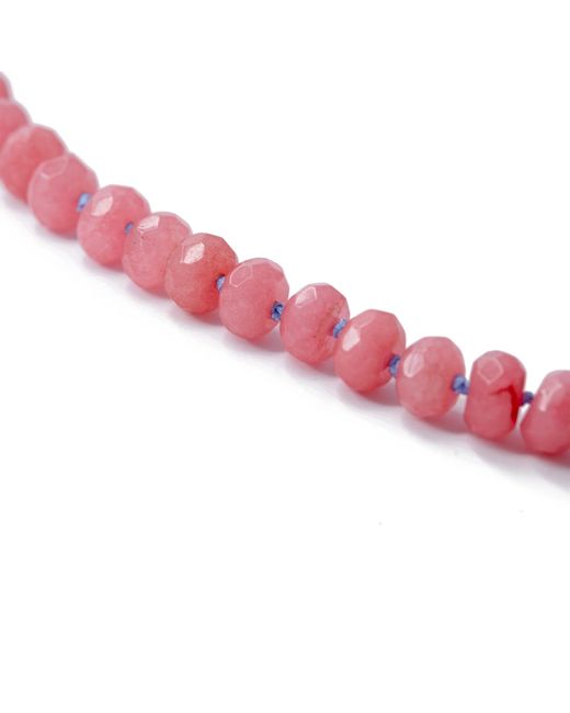 Bombyx House Red Jade Aquamarine Alternating Necklace