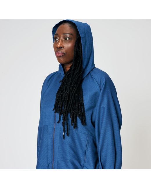 MOE Blue Zip Hooded Jacket for men