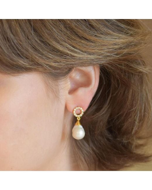GEM BAZAAR Metallic Stardust Pearl Drops