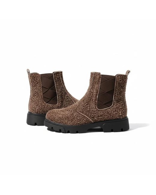 By Virgo Brown Thera Handcrafted Mohair Leather Boot