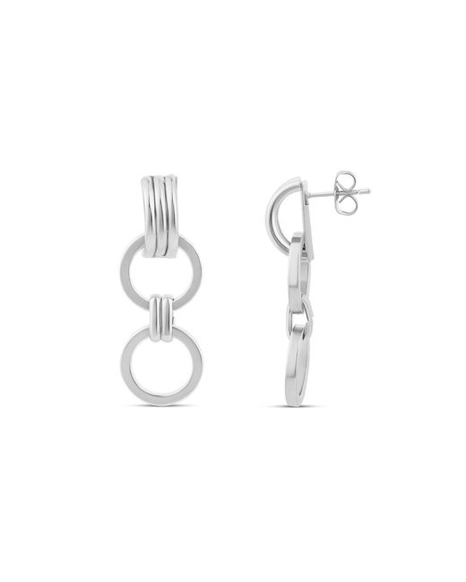 SHYMI Metallic Round Link Statement Earrings