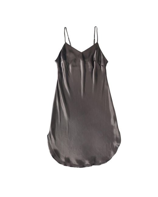 Soft Strokes Silk Brown River Nymph Pure Silk Slip Dress