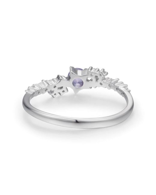 Azura Jewelry New York White Stardust Tanzanite Ring Vermeil