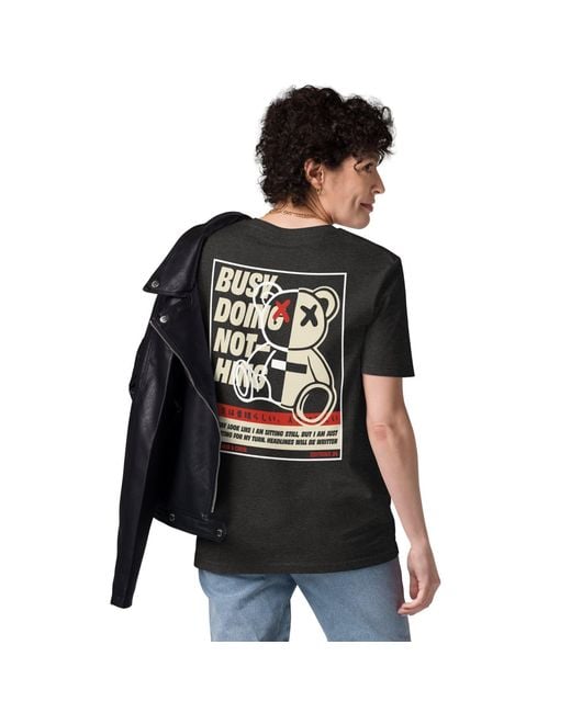 Anchor and Crew Black Heather Four Busy Doing Nothing Editions Organic Cotton T-Shirt