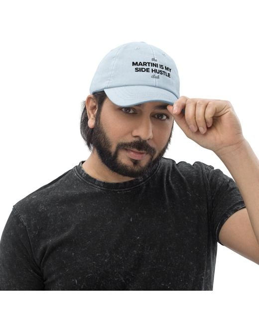 Anchor and Crew Blue Pastel Martini Is My Side Hustle Club Chino Embroidered Cap