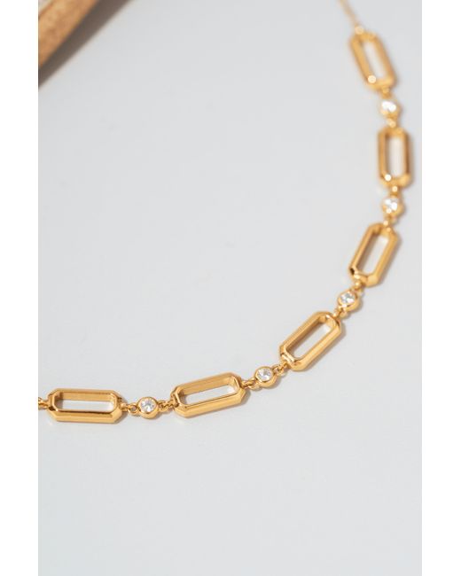 Zynnia Collective Metallic Octagon Chain Necklace