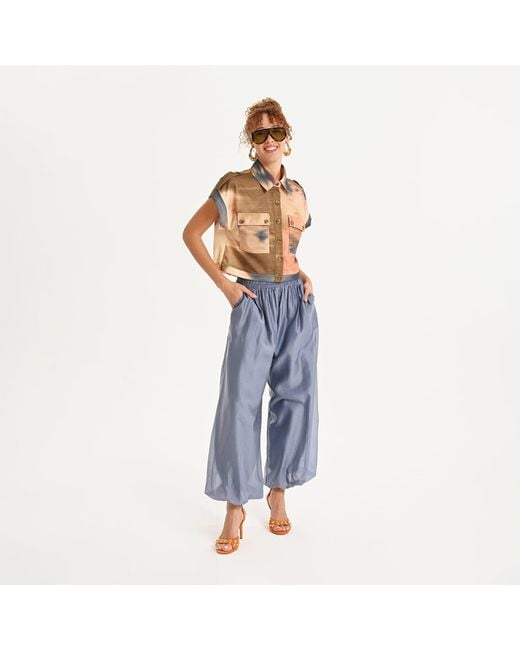 Lalipop Design Blue Mist Fluid Pants