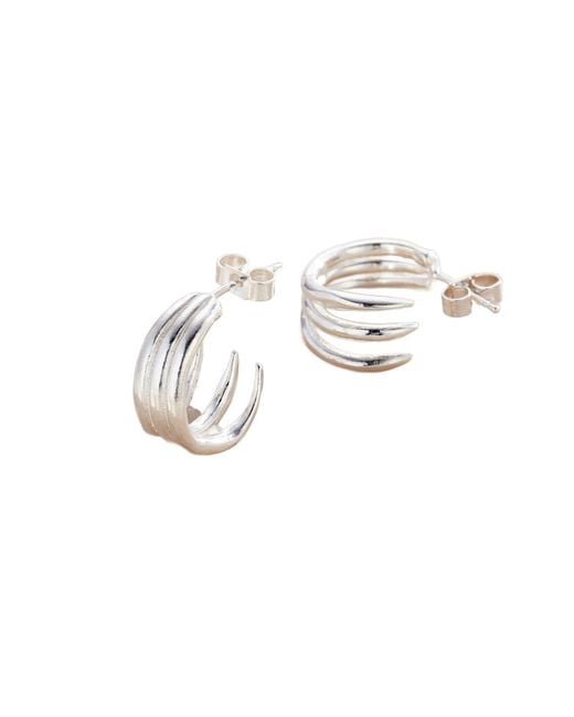 Posh Totty Designs Metallic Talon Open Hoop Earrings