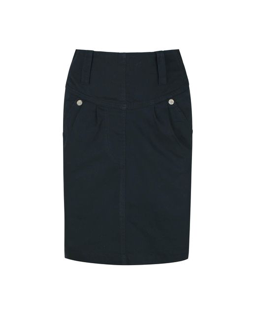 Conquista Black Mini Skirt With Pockets