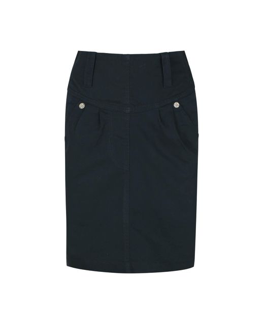 Conquista Black Mini Skirt With Pockets