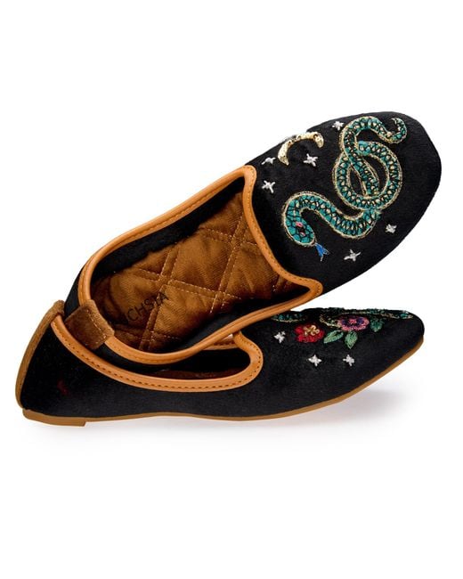 Fuchsia Shoes Black Viper Velvet