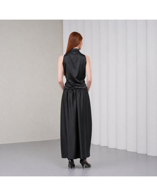 Lumina Eligma Black The Vanguard Skirt Silk