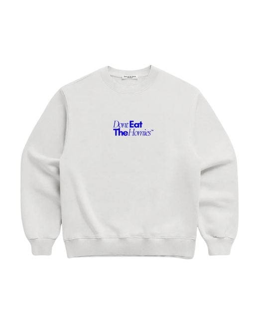 Dont Eat the Homies White Death Free Dining Club Crewneck