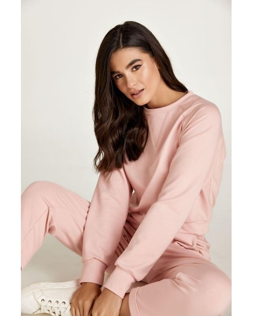 Conquista Pink Cropped Sweatshirt