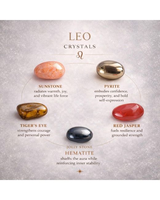 Mineralgems•Studio White Leo Zodiac Crystal Box