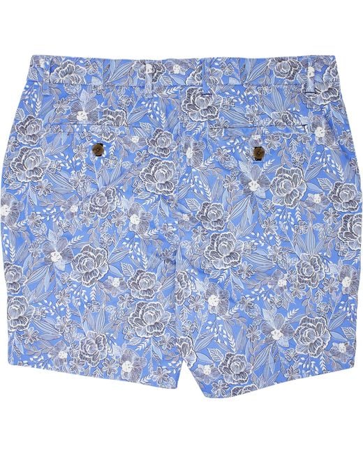 Lords of Harlech Blue John Handcut Floral Flat Front Short for men