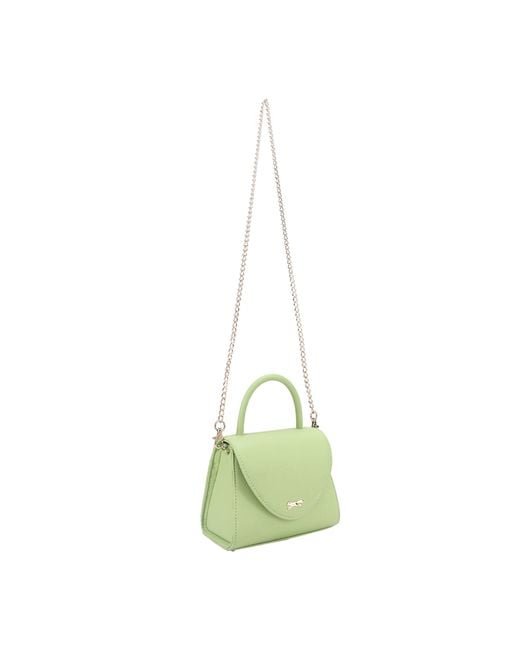 Paul Costelloe Green Cilo Leather Crossbody Bag