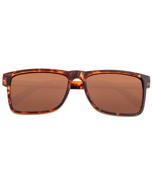 Breed Brown Caelum Polarized Acetate Rectangular Sunglasses for men