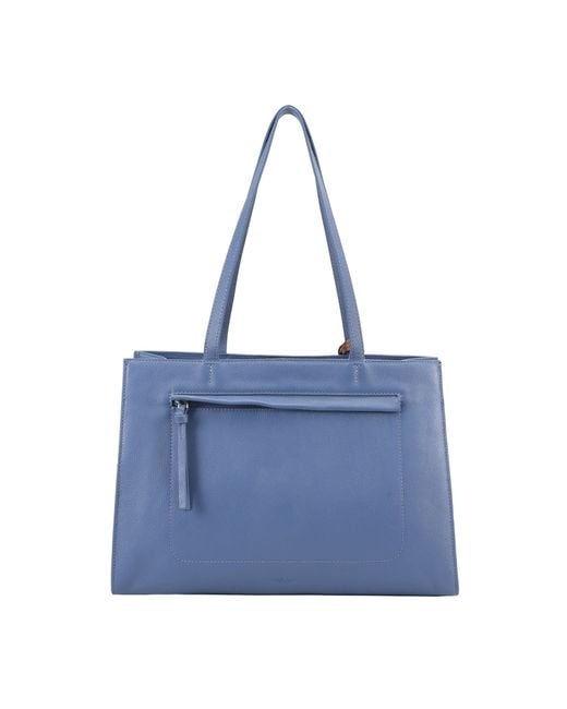 Lloyd Baker Blue Eleanor Leather Tote Bag