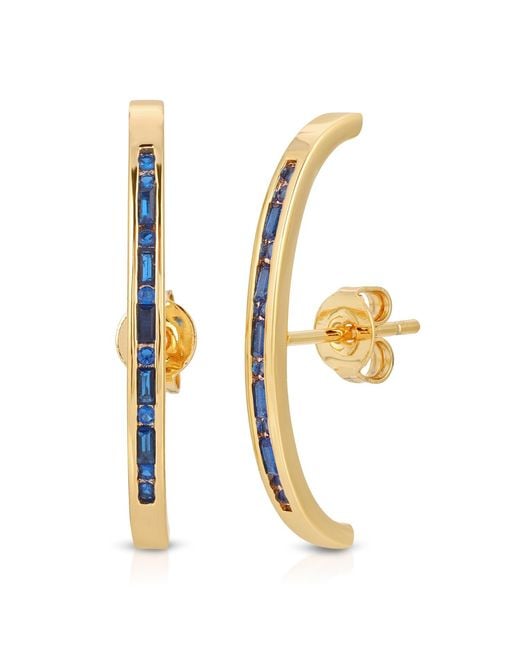 Glamrocks Jewelry Metallic Baguette Suspension Hoop