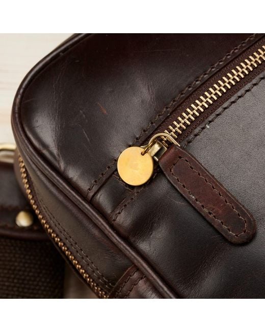 Posh Totty Designs Black Leather Laptop Bag Briefcase for men