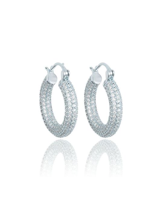SHYMI Blue Thick Pave Hoops