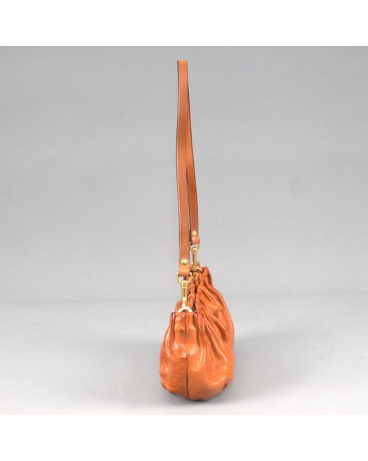 Rimini Orange Distressed Leather Sling Bag 'azzura'