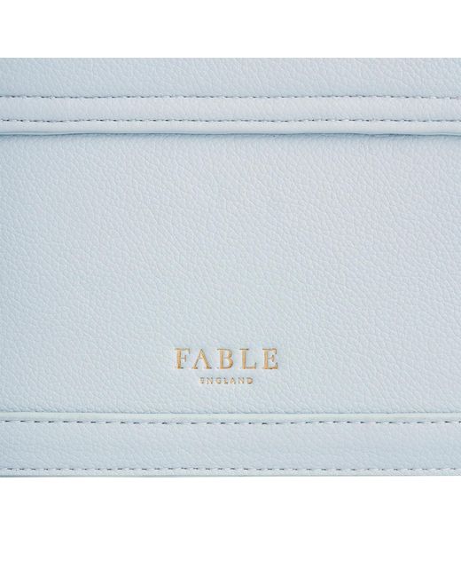 Fable England Blue Bird Embroidered Foldover Bag