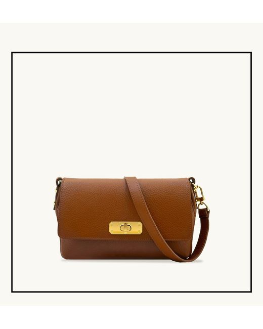 Apatchy London Brown The Maisie Midi Tan Leather Bag