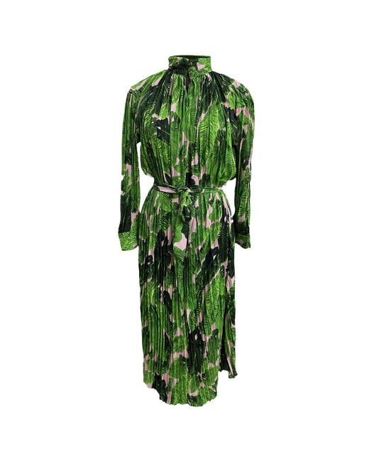 Zasta Studio Green Summer Print Edition Cotton Dress Nine
