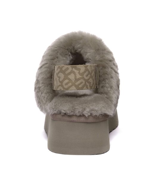 EverAu Australia Brown Wagtail Removable Strap Platform Slippers