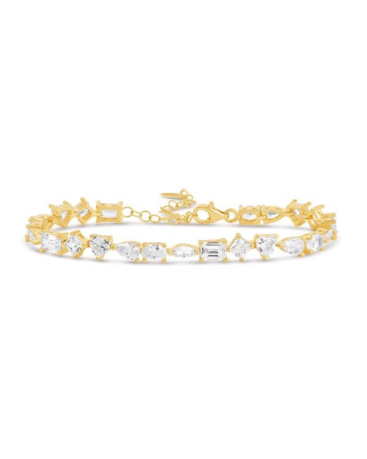 SHYMI Metallic Multi Shape Tennis Bracelet