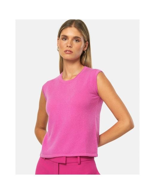 Helen Mcalinden Pink Marlena Cyclamen Cashmere Vest
