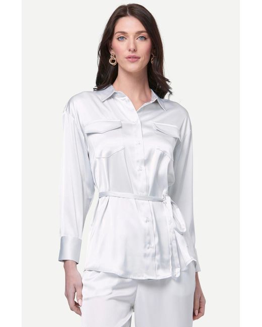 Zafur White Barron Blouse