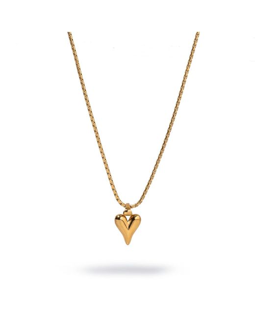 Ebru Jewelry Metallic Infinite Love Heart Pendant Statement Necklace