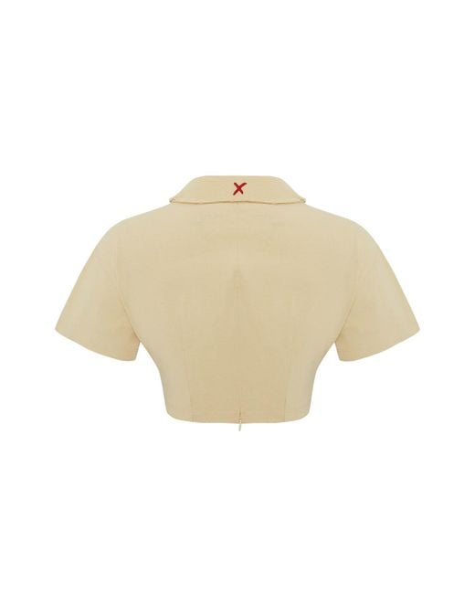 Pcfg Natural Neutrals Destroyed Crop Tee