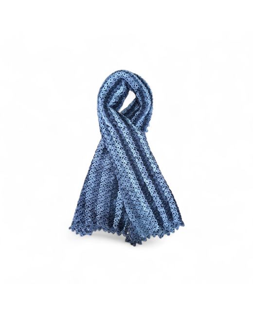 Springmoonatelier Blue Luxury Handmade Knitted Soft Winter Shawl – Minimalist Elegance, Warm And Timeless Style