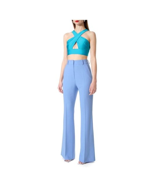 AGGI by HALEWSKI Blue Camilla Skyway Flared Pants