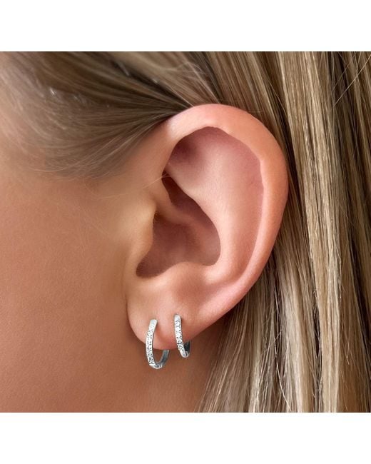 Evie Jewelry Metallic Transition Huggie Hoop Earrings Bundle Set