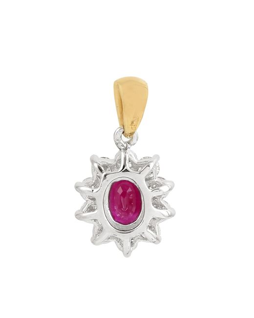 Artisan Purple Ruby Diamond Charm Pendant