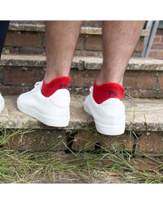 Peper Harow - Made in England Blue Sport Trainer Sock Bundle – Organic for men