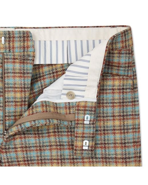 Gresham Blake Gray Blithfield Check Wool Trousers for men