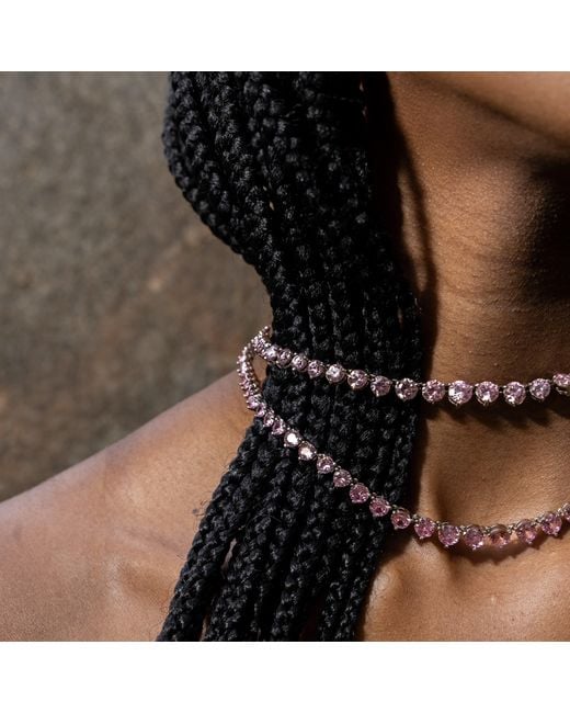 Zepplin the Label Metallic Aura Tennis Necklace