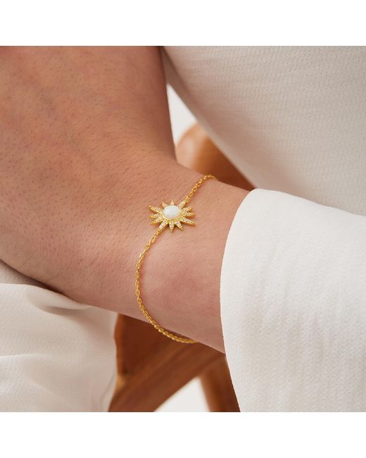 Spero London Metallic Sun Sterling Opal Bracelet