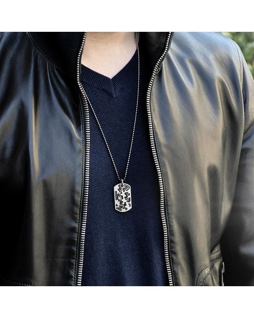 Snake Bones Gray Camouflage Dog Tag for men