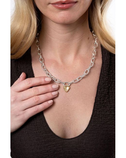 Zynnia Collective Metallic Puffy Heart Charm