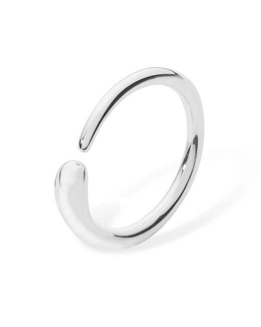 Lucy Quartermaine Metallic Sterling Single Drop Ring