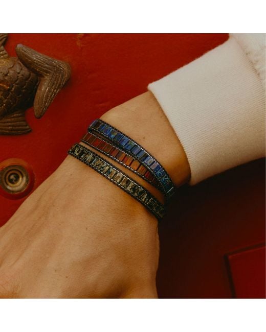 Tateossian Brown Mosaic Bracelet for men