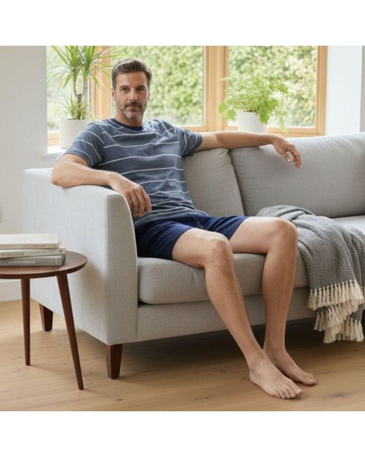 Zd - Zero Defects Blue Short Modal Pyjamas Eos for men